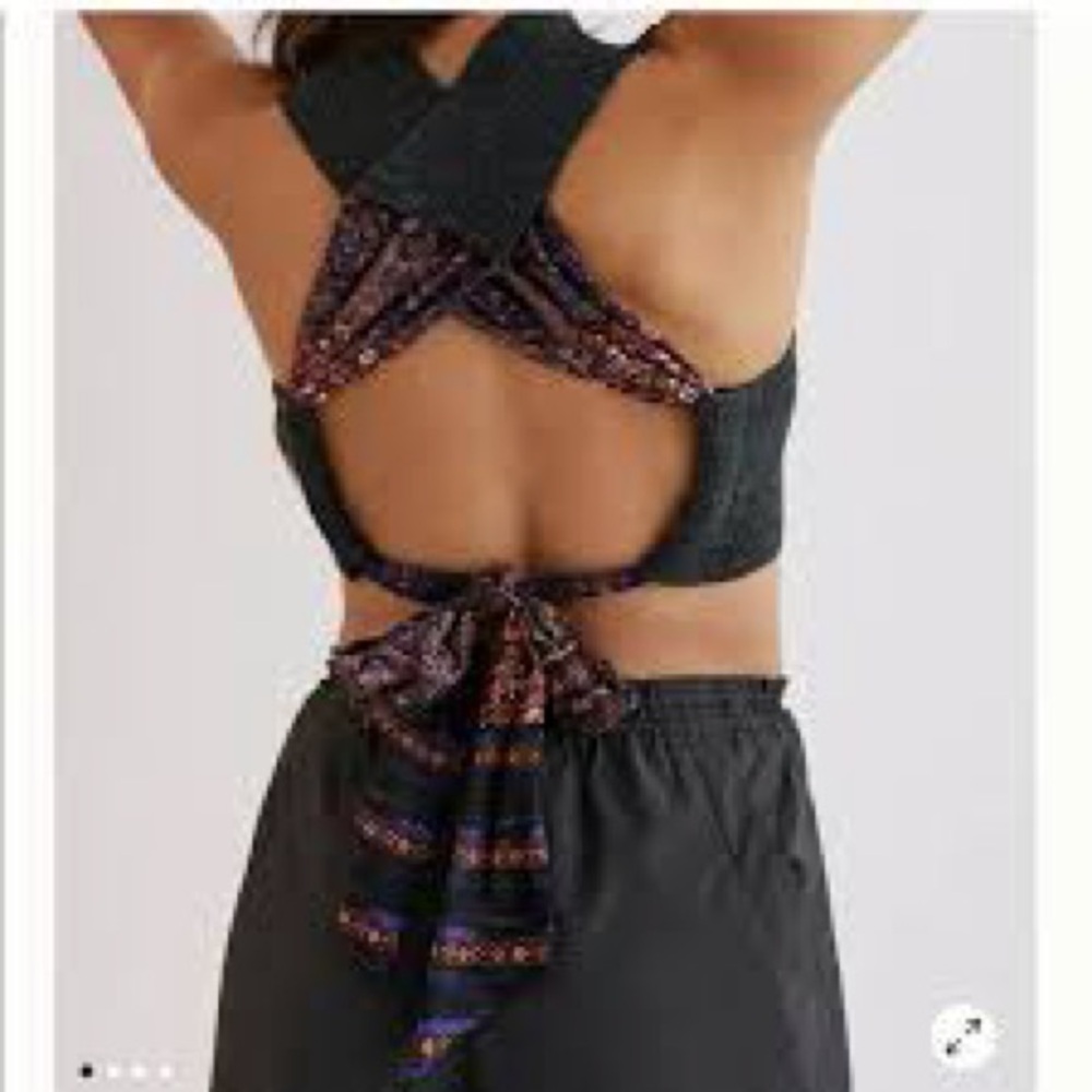 Anthropologie Open Back Tie Knit Vest Top XL